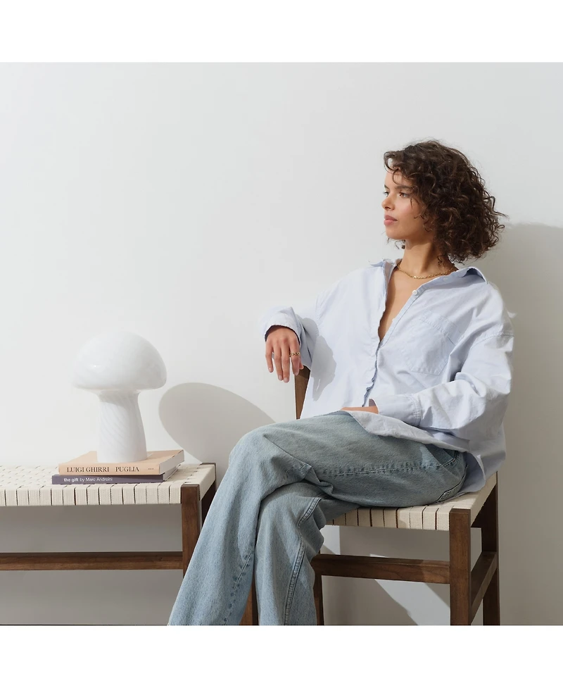 Mushroom Frosted Glass Led Table Lamp Bundle (13")