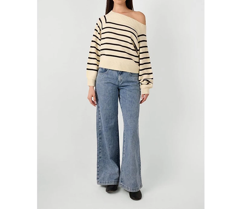 WeWoreWhat Women's Off Shoulder Sweater