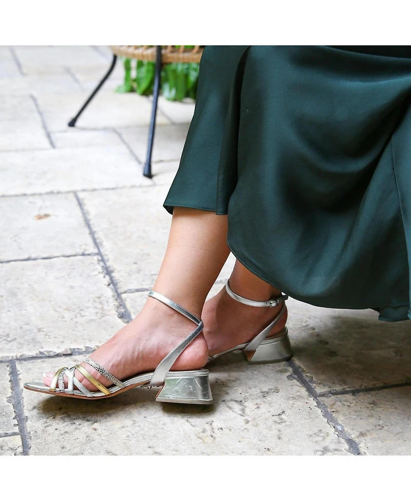 Alterre Women's Silver Marilyn Customizable Sandals