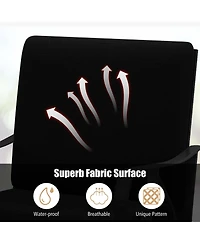 2 Pcs Patio Rocking Chair with Cushion Heavy-Duty Metal Frame Smooth Glider Outdoor