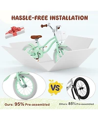 16 Inch Kids Bike with Adjustable Seat and Bell for Kids 3-8 Years Olds
