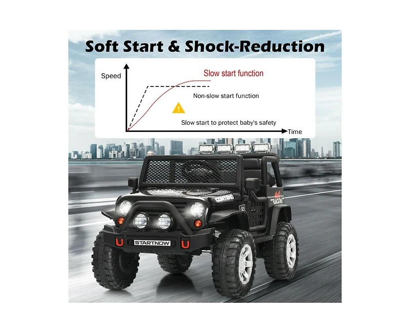 12V Kids Remote Control Electric Ride On Truck Car with Lights and Music