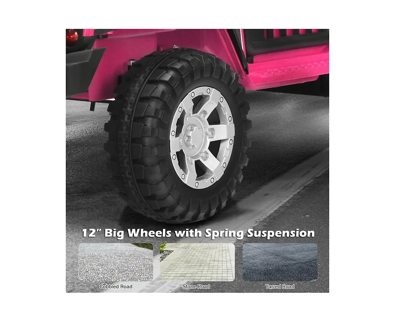 12V Kids Remote Control Electric Ride On Truck Car with Lights and Music