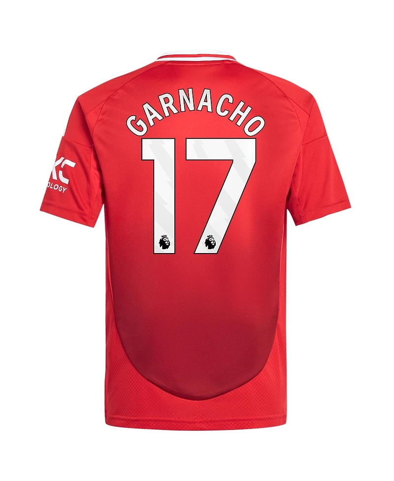 Adidas Big Boys and Girls Alejandro Garnacho Red Manchester United 2024/25 Home Replica Player Jersey