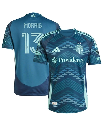 Adidas Men's Jordan Morris Blue Seattle Sounders Fc 2025 The Salish Sea Kit Authentic Player Jersey