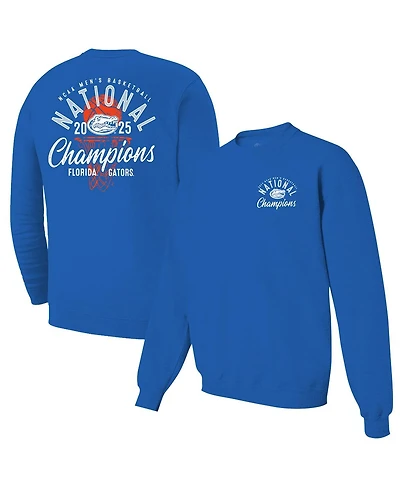 Image One Men's Royal Florida Gators 2025 Ncaa Men's Basketball National Champions Comfort Colors Overlay Pullover Sweatshirt
