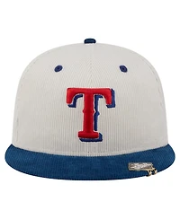 New Era Men's Cream/Royal Texas Rangers Two-Tone Corduroy 59FIFTY Fitted Hat