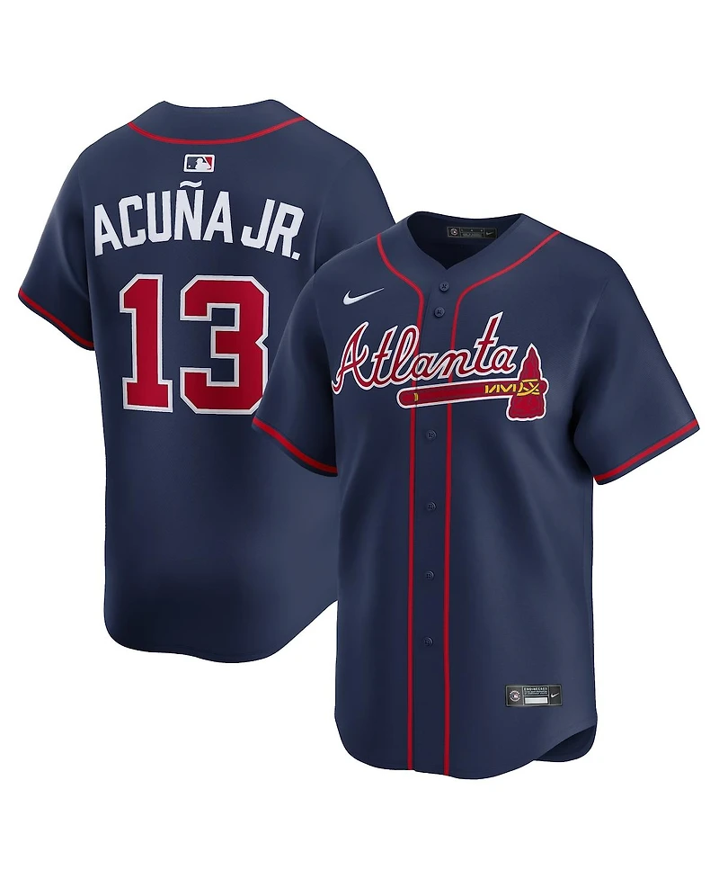 Nike Men's Ronald Acuna Jr. Navy Atlanta Braves Alternate Limited Jersey