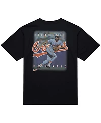 Mitchell & Ness Men's Cal Ripken Jr. Black Baltimore Orioles Legends Collection Vintage Logo T-Shirt