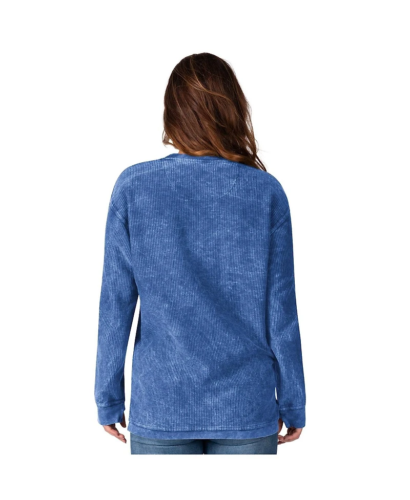 G-iii 4Her by Carl Banks Women's Royal Texas Rangers Comfy Cord Pullover Sweatshirt