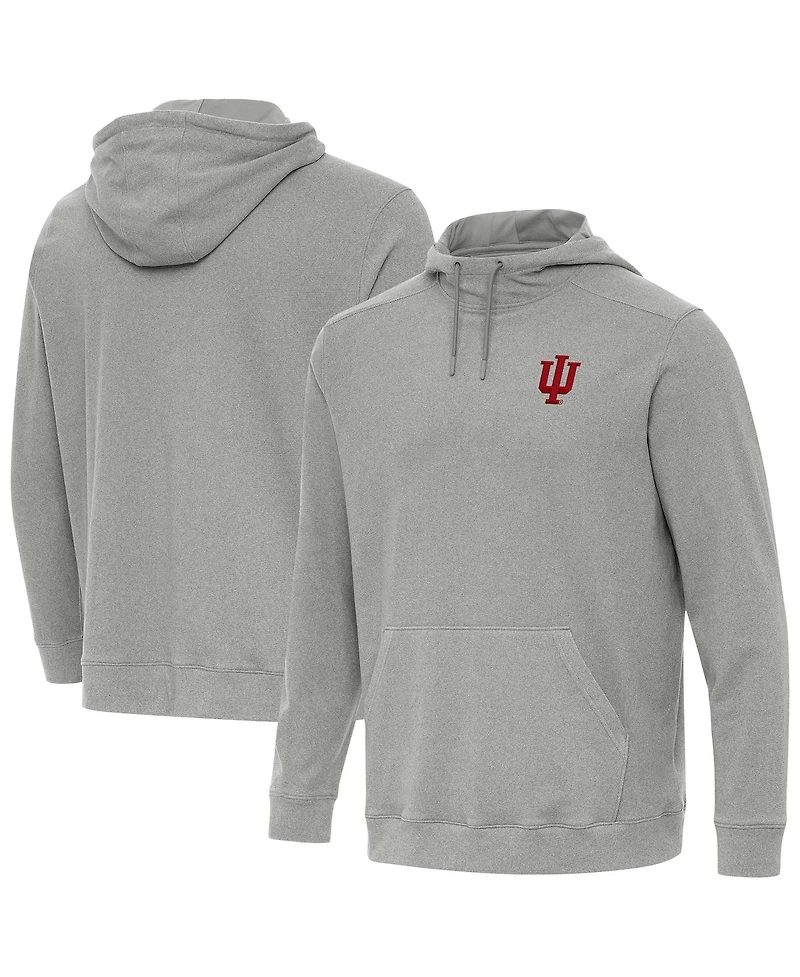 Antigua Men's Heather Indiana Hoosiers Cloud Pullover Hoodie
