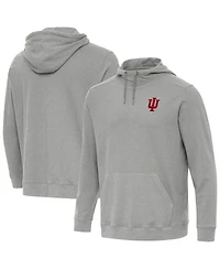 Antigua Men's Heather Indiana Hoosiers Cloud Pullover Hoodie