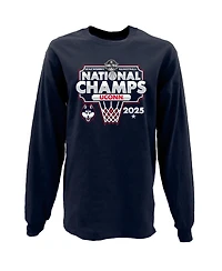 Blue 84 Men's Navy UConn Huskies 2025 Ncaa Women's Basketball National Champions Bracket Long Sleeve T-Shirt