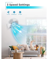 Black+Decker 16" Wall Fan with Remote Control, Oscillating Fan with 3 Speed Settings and Shut Off Fan Timer, Wall Mount Fan with Adjustable Tilt
