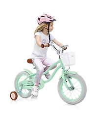 14 Inch Kids Bike with Adjustable Seat and Bell for 3-8 Years Olds