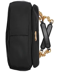 Donna Karan New York Crepe Small Nylon Shoulder with Chain Strap