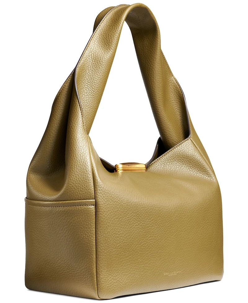 Donna Karan New York Amagansett Soft-Rolled Leather Shoulder with Sculpted Magnet Closure