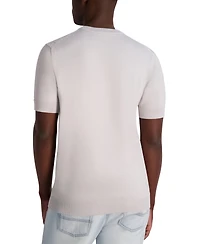 Karl Lagerfeld Paris Men's Short Sleeve Knit Crewneck Sweater