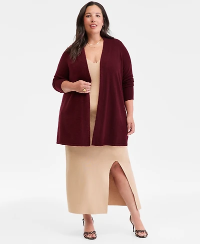 Charter Club Plus 100% Cashmere Duster Cardigan, Macy's Exclusive