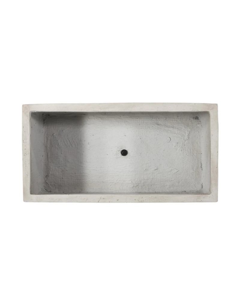 Modern Rectangular Concrete Planter: Effortless Outdoor Style with Durability