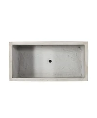 Modern Rectangular Concrete Planter: Effortless Outdoor Style with Durability