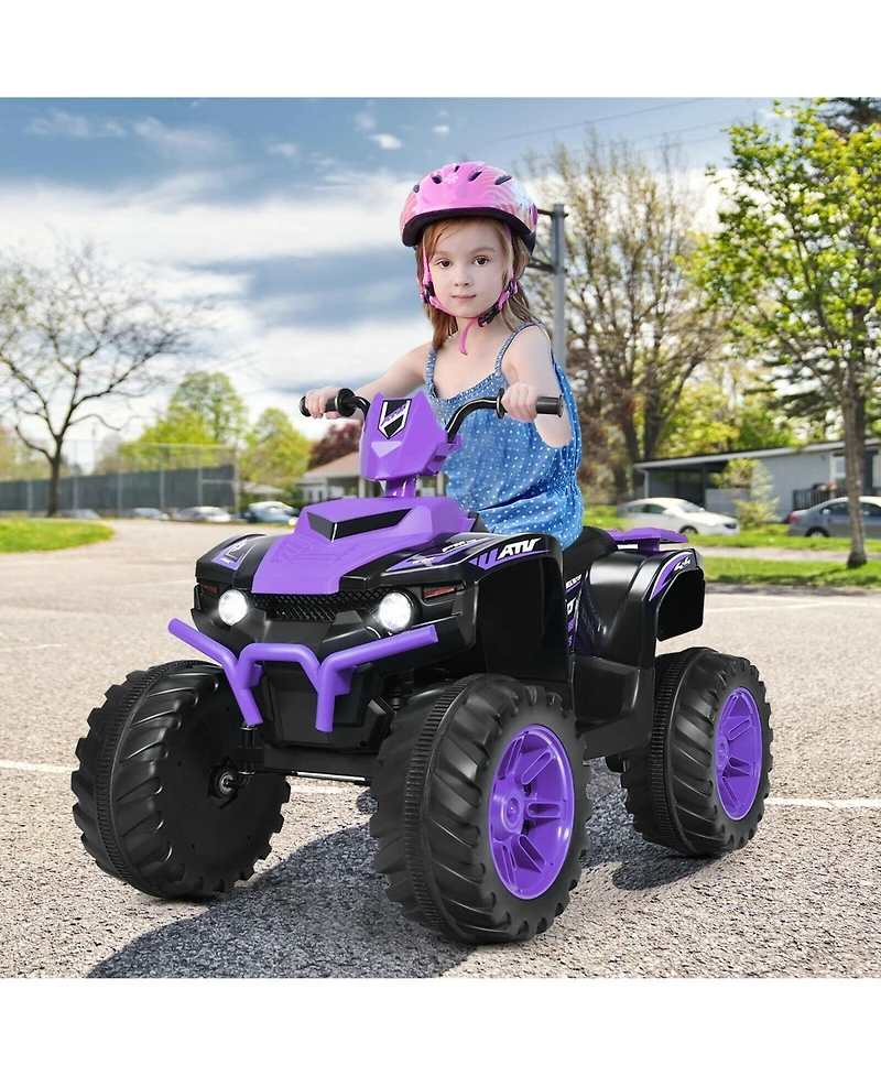 12V Kids Ride on Atv with Led Lights and Treaded Tires and Led lights