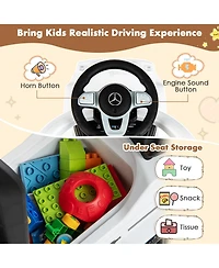 3-In-1 Kids Ride on Mercedes Benz G350 Push Car with Canopy