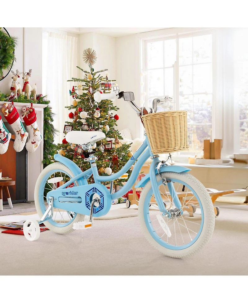 16-Inch Kids Bike with Adjustable Handlebar for Girls Boys Age 4-7