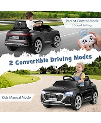 12V Kids Ride on Car Licensed Audi SQ8 with Remote Control and 3 Speeds