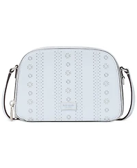 Kate Spade New York Serena Pointelle Double-Zip Dome Leather Crossbody