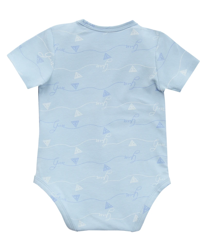Guess Baby Boys 5-Piece Bodysuits, Shorts, Bib and Socks Set