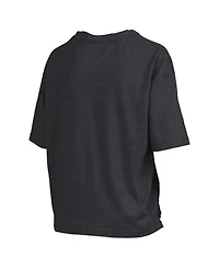 Pressbox Women's Black Georgia Bulldogs Nelson Arch Over Logo Waist Length Oversized Slub T-Shirt