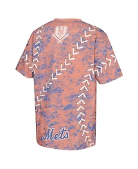 Outerstuff Big Boys and Girls Orange New York Mets Slide Score Bold T-Shirt