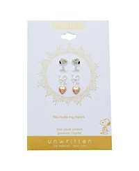 Unwritten Peanuts Crystal Love Snoopy Earring Set