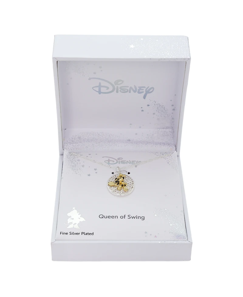 Disney Minnie Mouse Cubic Zirconia Tennis Pendant Necklace