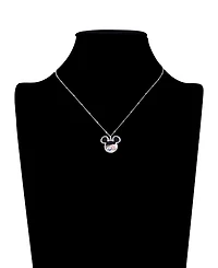 Disney Mickey Mouse Crystal Baseball Shaker Pendant Necklace