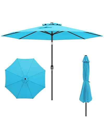 Gymax 300 Cm Patio Umbrella Heavy Duty Market w/ Tilt Mechanism Crank Handle