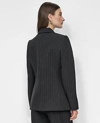 Dkny Women's Pinstripe Double Breasted Blazer