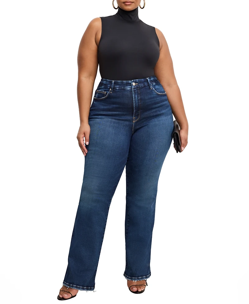 Good American Women's Soft Tech Classic Bootcut Jeans