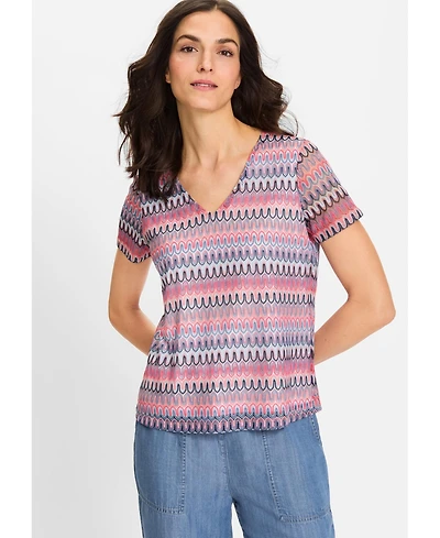 Olsen Women's Vibrant Lace T-Shirt