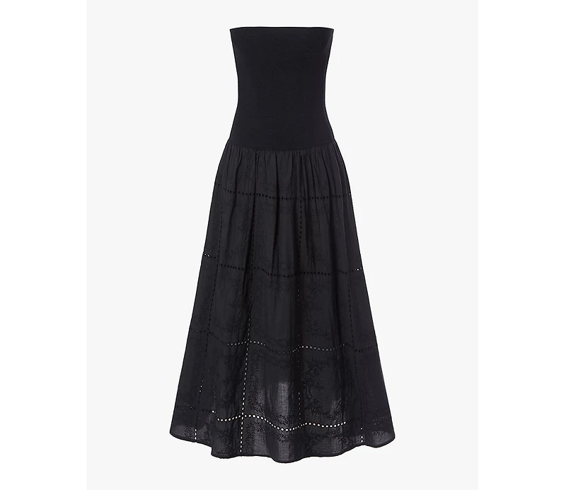 WeWoreWhat Women's Ribbed Cotton Midi Dress