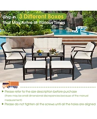 Gymax 7PCS Rattan Patio Conversation Sofa Furniture Set w/ Cushions & Waterproof Cover