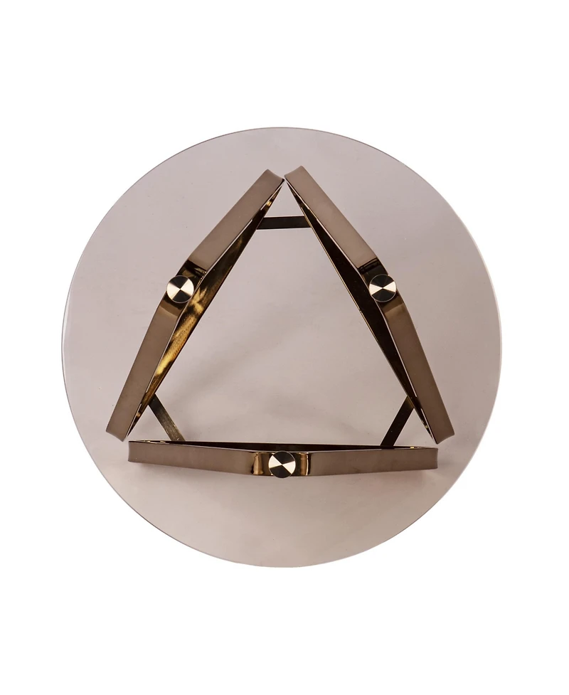 Round Glass and Iron End Table for Modern Home or Office Decor