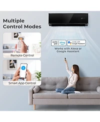 12000 Btu 22 SEER2 208-230V Wifi Enabled Mini Split Air Conditioner and Heater White