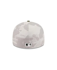 New Era Men's Light Beige/Olive San Diego Padres 2025 Armed Forces Day Low Profile 59FIFTY Fitted Hat