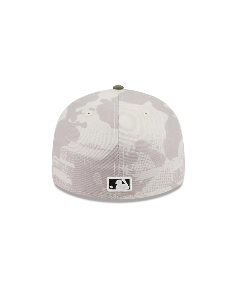 New Era Men's Light Beige/Olive York Yankees 2025 Armed Forces Day Low Profile 59FIFTY Fitted Hat