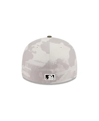 New Era Men's Light Beige/Olive York Yankees 2025 Armed Forces Day Low Profile 59FIFTY Fitted Hat