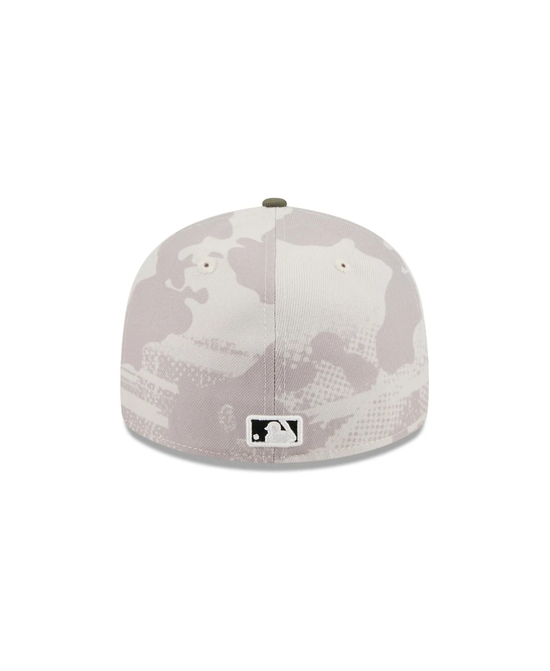 New Era Men's Light Beige/Olive Kansas City Royals 2025 Armed Forces Day Low Profile 59FIFTY Fitted Hat