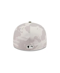 New Era Men's Light Beige/Olive Kansas City Royals 2025 Armed Forces Day Low Profile 59FIFTY Fitted Hat