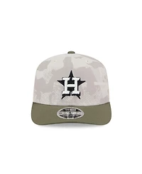 New Era Men's Light Beige/Olive Houston Astros 2025 Armed Forces Day 9SEVENTY Adjustable Hat